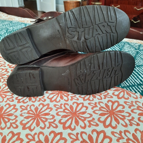 Stuart Weitzman Leather Buckle Boots SZ 8 - Picture 3 of 9